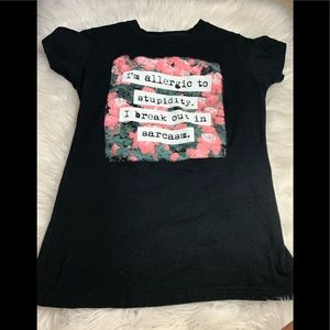 Women’s Small “I’m allergic to stupidity” shirt